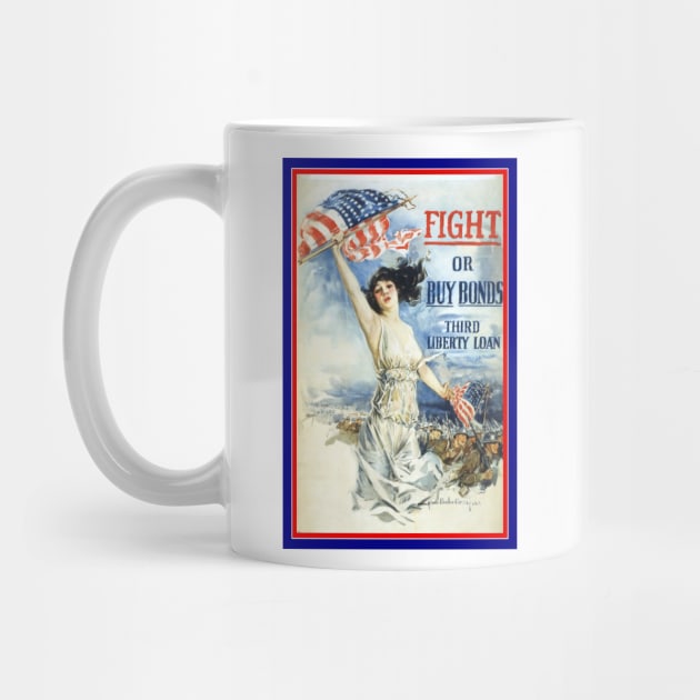 Lady Liberty with American Flag by MasterpieceCafe